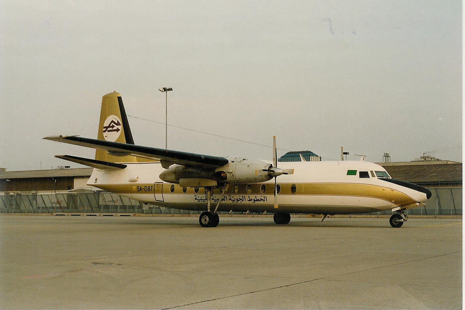 5A-DBT Fokker 27-600 Lybian Arab Airlines  5A-DBT Fokker 27-600 Lybian Arab Airlines