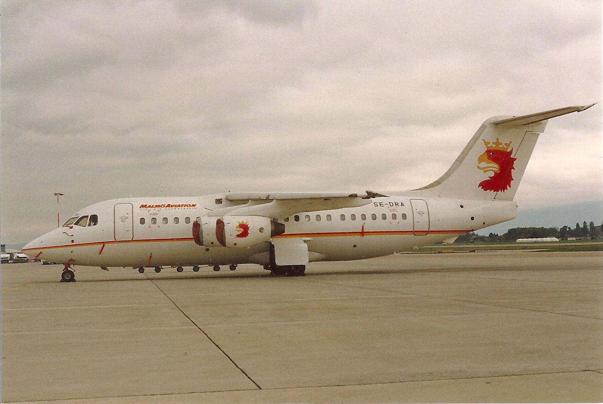 SE-DRA British Aerospace Bae 146-200 Malmö Av  SE-DRA British Aerospace Bae 146-200 Malmö Av